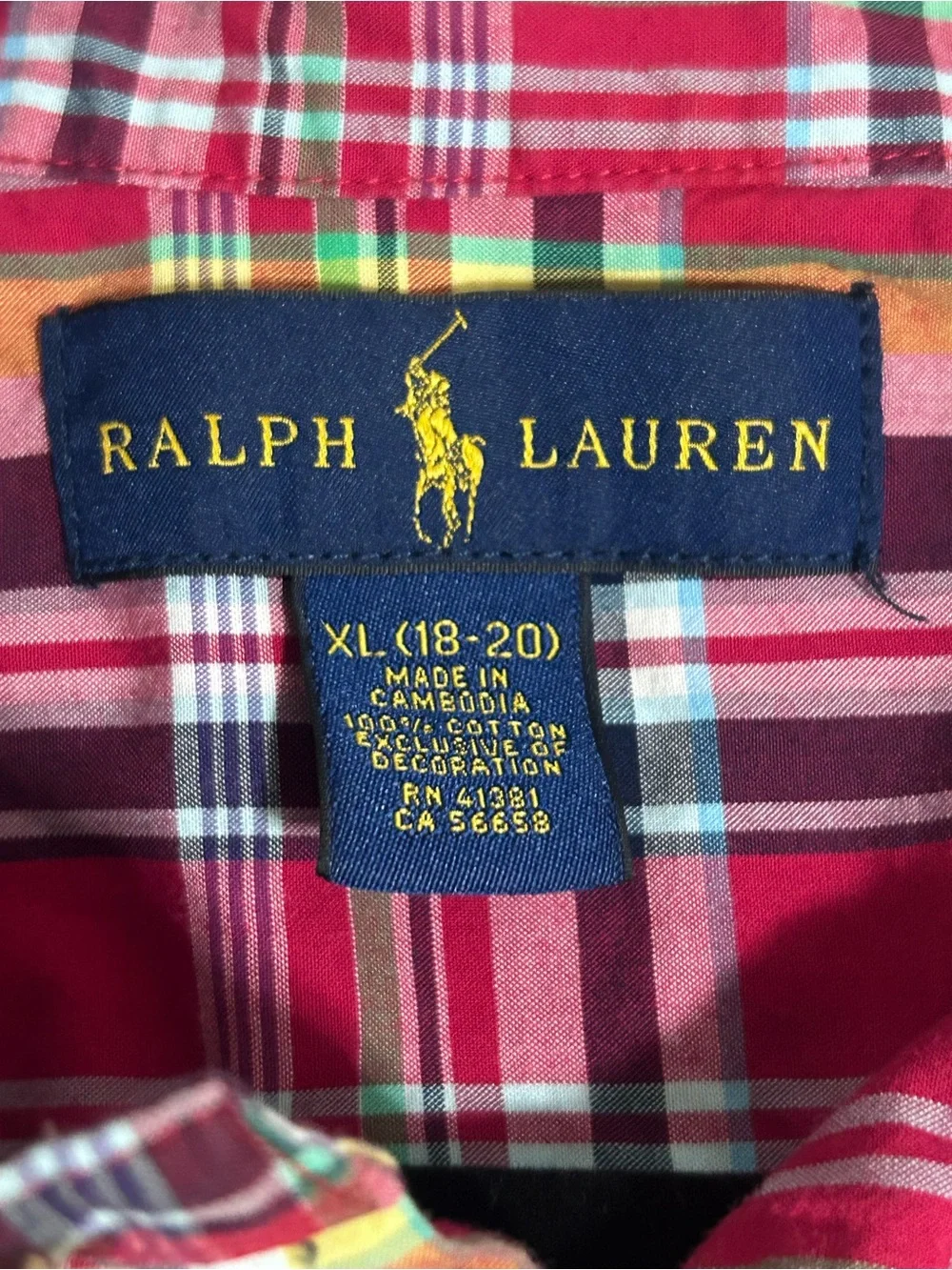 Ralph Lauren Red Plaid Button-Down Shirt